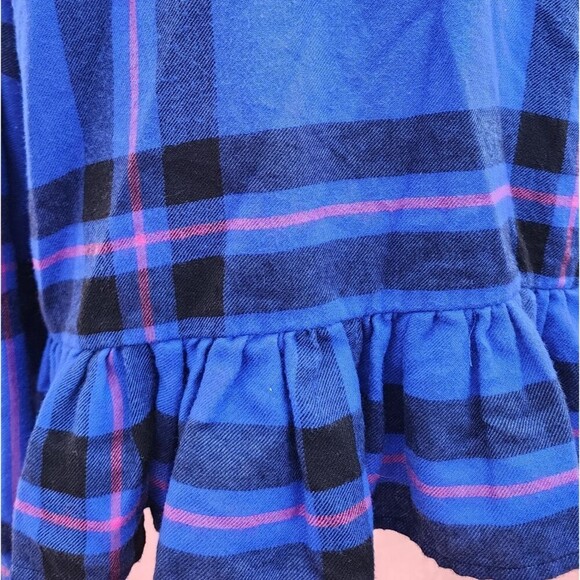 BDG Button-Down Peplum Flannel Top - Picture 16 of 16